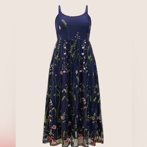 Floral Navy Blue Maxi Dress
